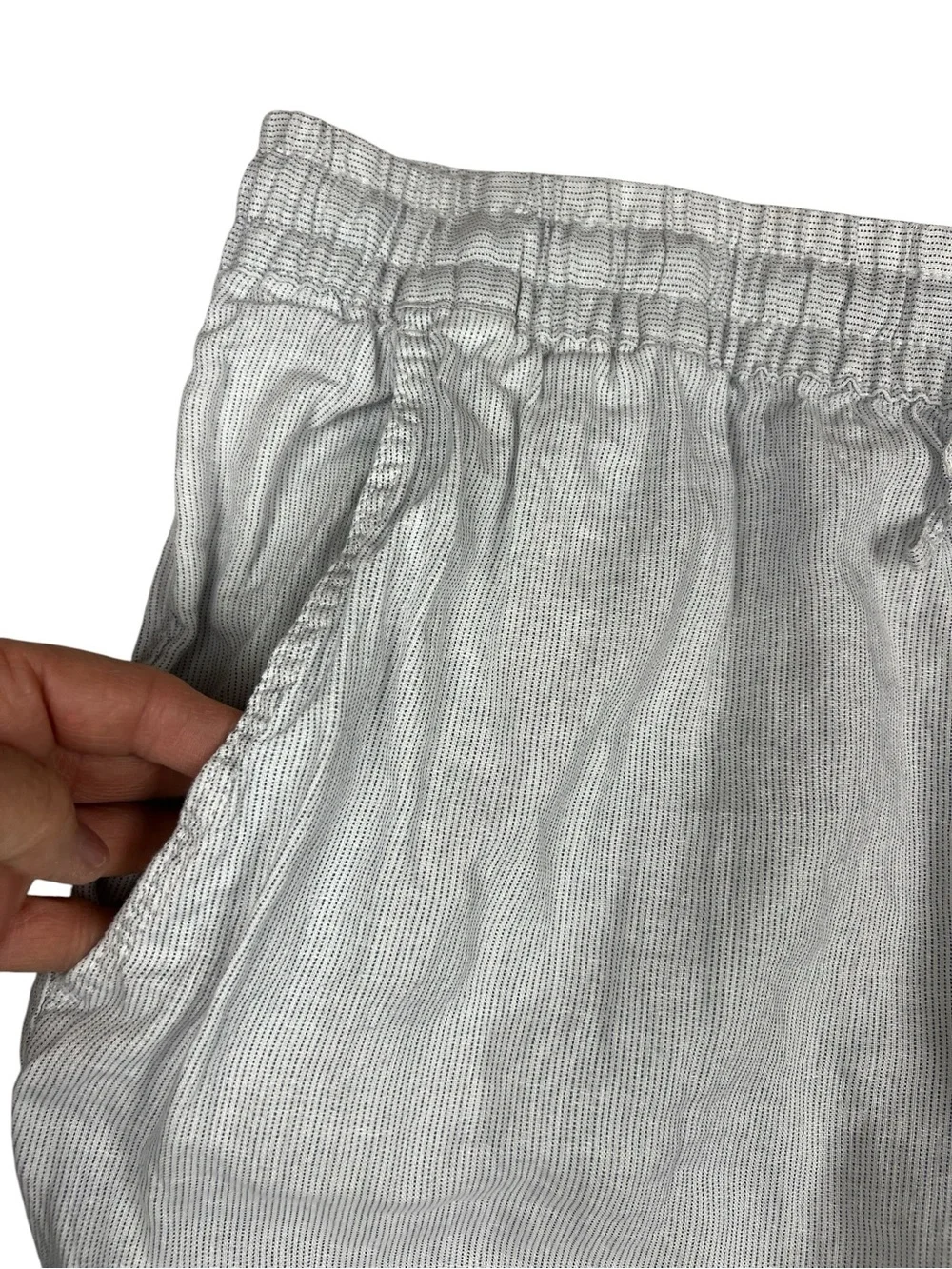 H&M Linen Pinstripe Pants Coastal Resort Vacation Quiet Luxury Mediterranean XXL
